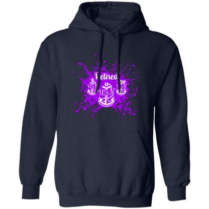 Retired Chief Purple Paint  Pullover Hoodie