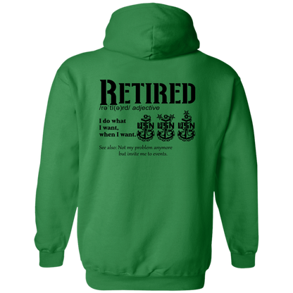 Retired Definition Zip Up Hooded Sweatshirt