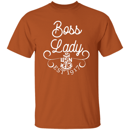 Boss Lady White Design 5.3 oz. T-Shirt