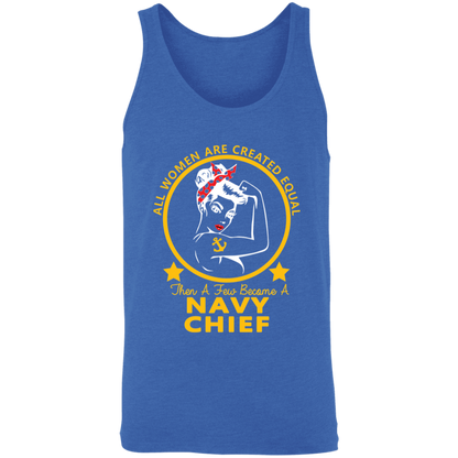 Navy Girl Chief Gold Unisex Tank