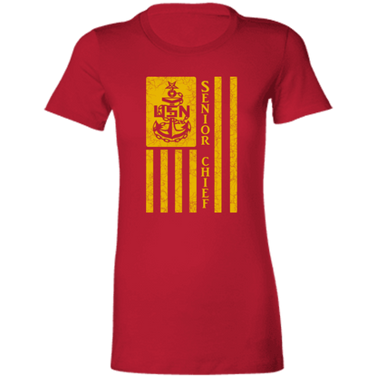 Senior Chief Flag Gold Ladies' Favorite T-Shirt