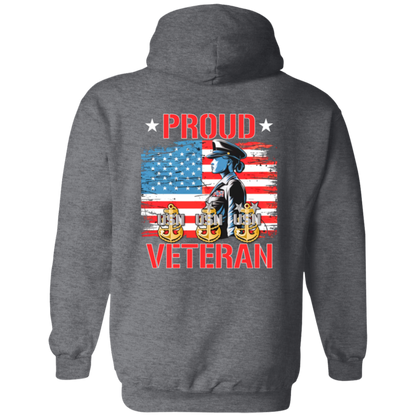 Proud Veteran Zip Up Hooded Sweatshirt