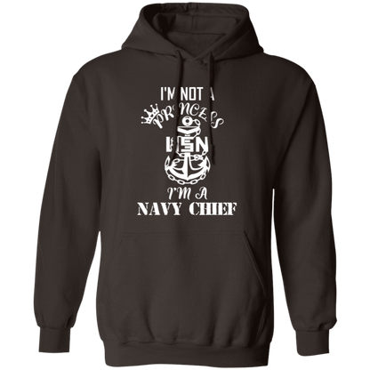 I'm not a Princess White Design Pullover Hoodie