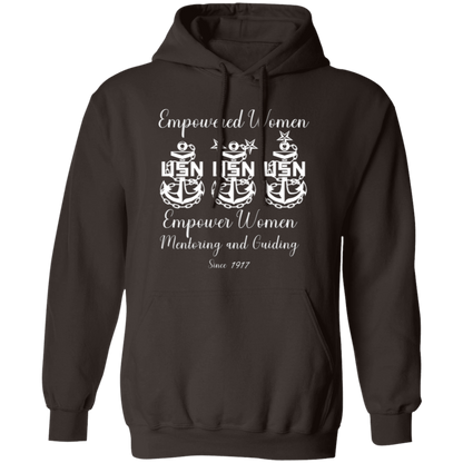 Empowered Women White Design Pullover Hoodie
