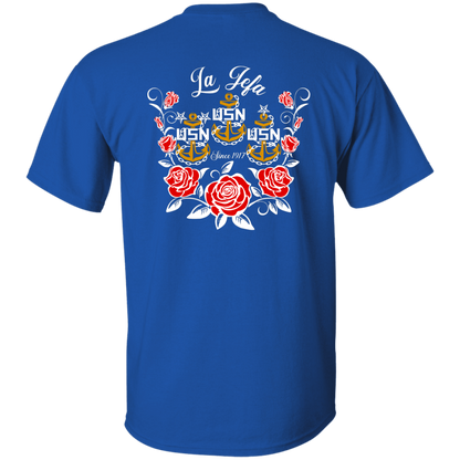 La Jefa Rose Front and Back 5.3 oz. T-Shirt