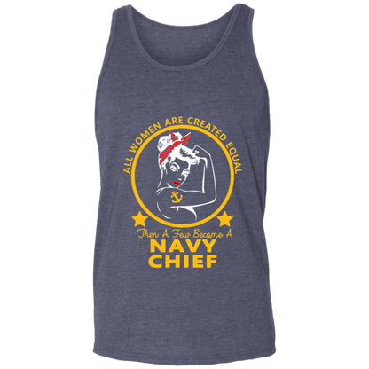 Navy Girl Chief Gold Unisex Tank