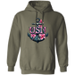 Pink Flower Anchor Pullover Hoodie