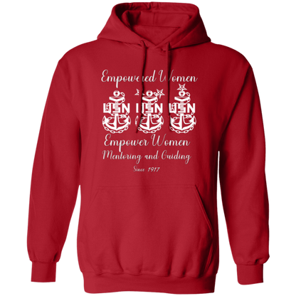 Empowered Women White Design Pullover Hoodie
