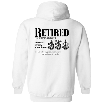 Retired Definition Zip Up Hooded Sweatshirt