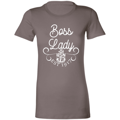 Boss Lady White Design Ladies' Favorite T-Shirt