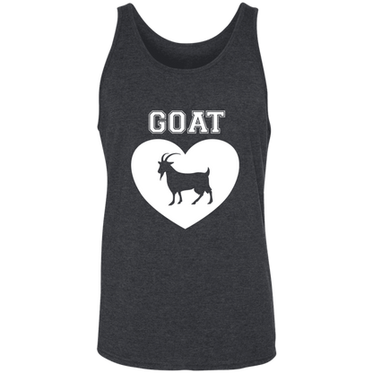 Goat Heart White Unisex Tank