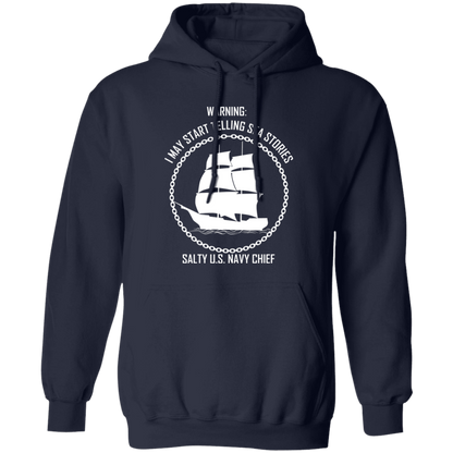 Salty Sea Story White Pullover Hoodie