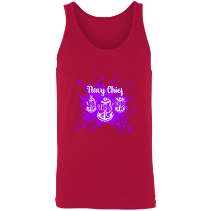 Navy Chief Purple Paint Unisex Tank