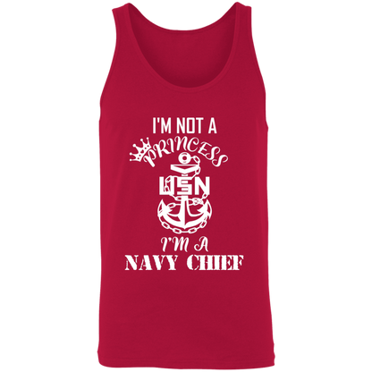 I'm not a Princess White Design Unisex Tank