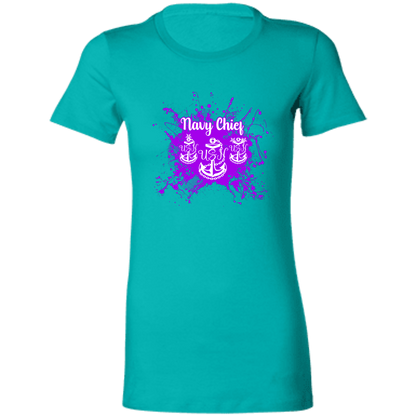 Navy Chief Purple Paint Ladies' Favorite T-Shirt