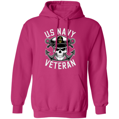 US Navy Veteran Skull Pullover Hoodie
