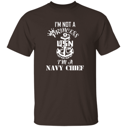 I'm not a Princess White Design 5.3 oz. T-Shirt