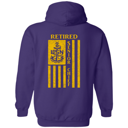 Retired Senior Chief Flag FB Pullover Hoodie
