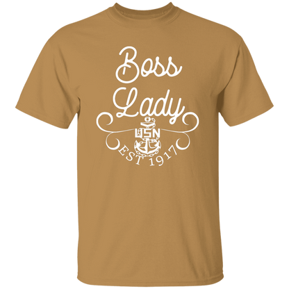 Boss Lady White Design 5.3 oz. T-Shirt