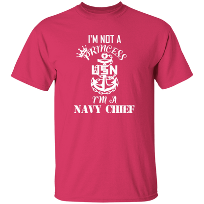 I'm not a Princess White Design 5.3 oz. T-Shirt