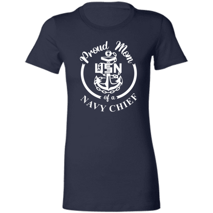 Proud Mom White Design  Ladies' Favorite T-Shirt