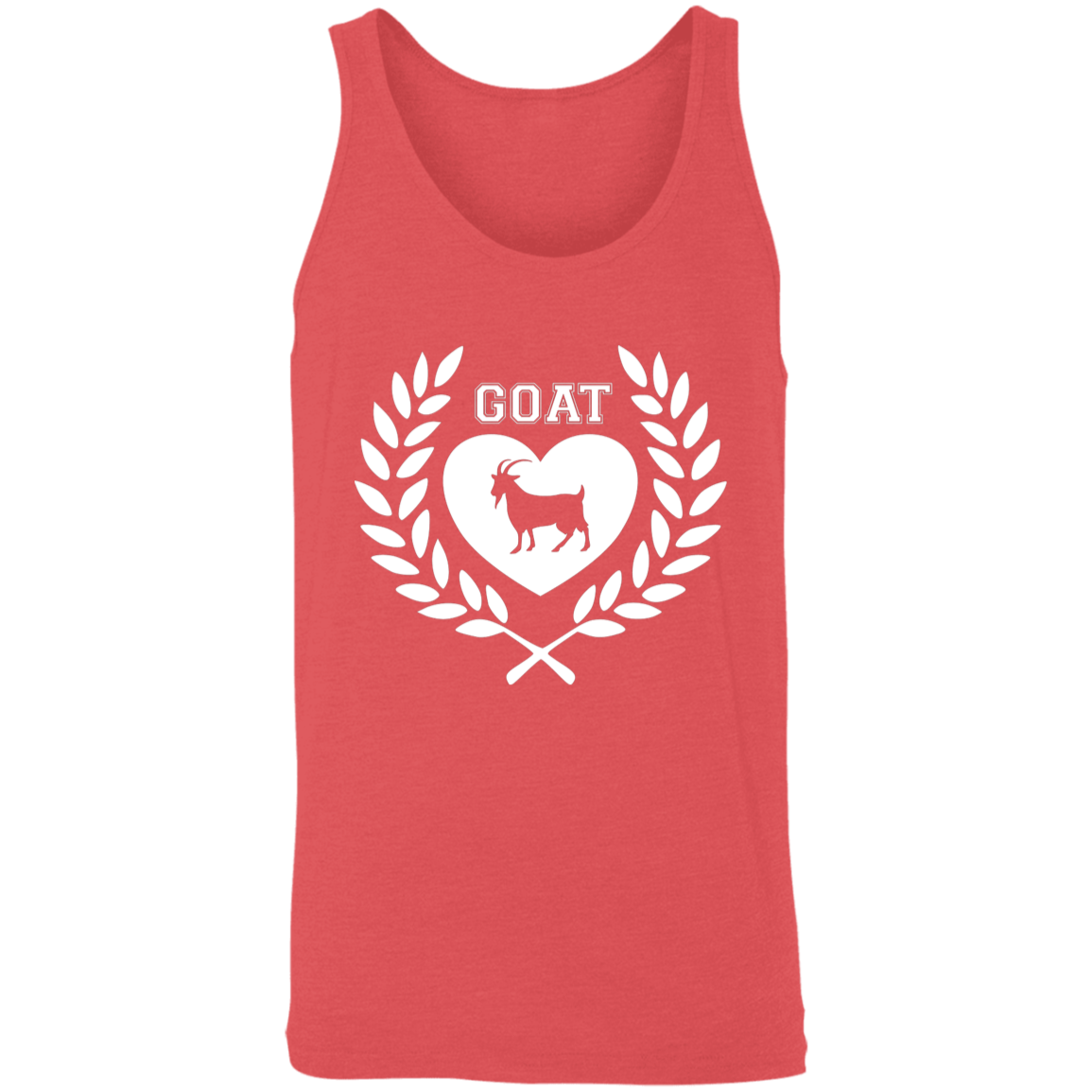 Goat Wreath White Unisex Tank