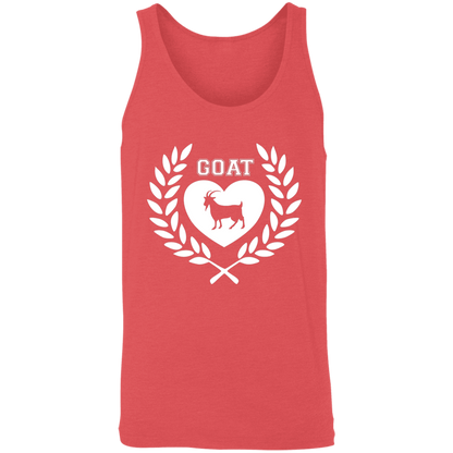 Goat Wreath White Unisex Tank