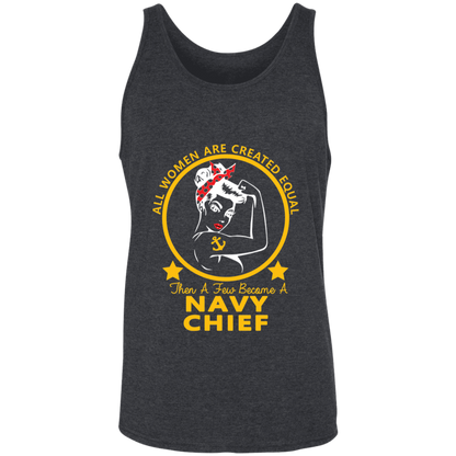 Navy Girl Chief Gold Unisex Tank