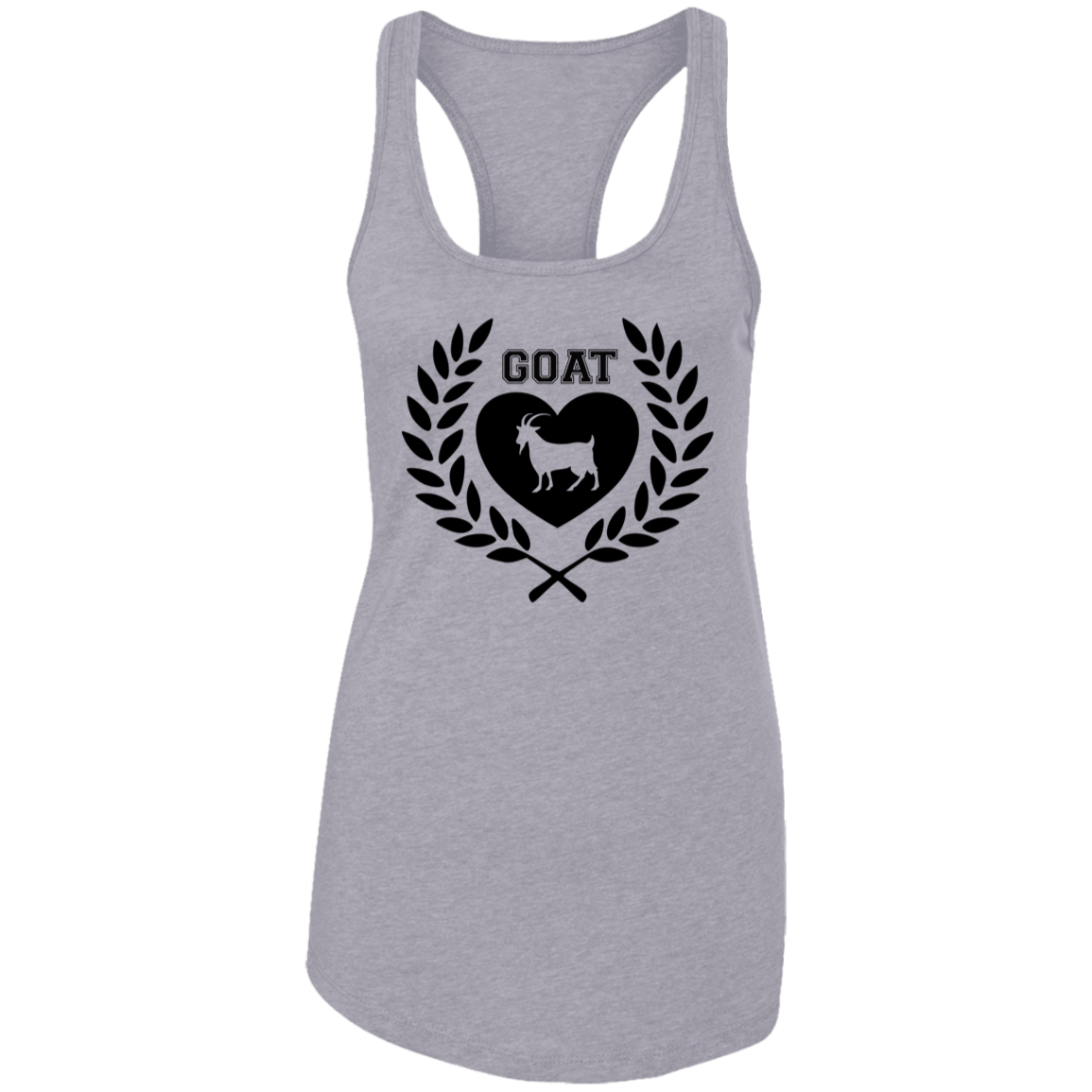 Goat Wreath Ladies Racerback Tank