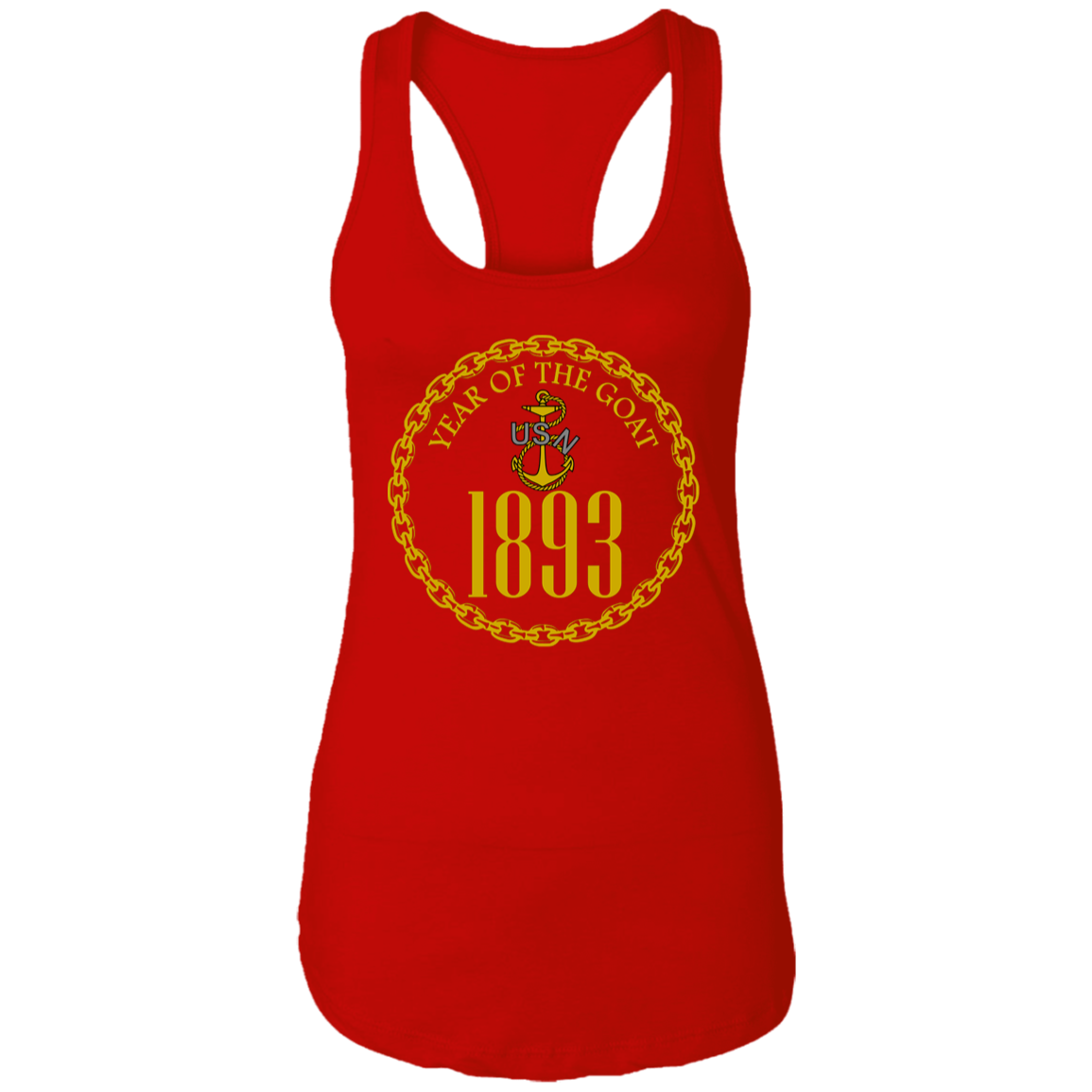 Year of the Goat Gold Ladies Racerback Tank