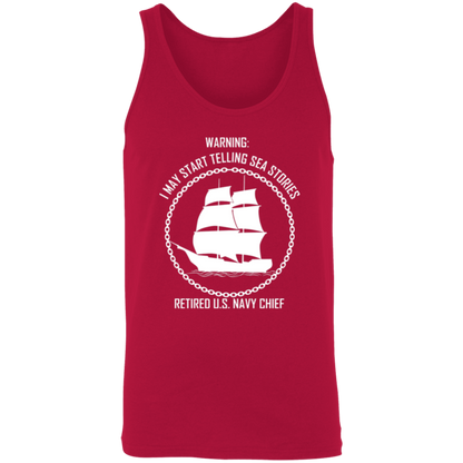 Retired Sea Stories White  Unisex Tank