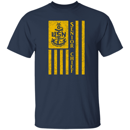 Senior Chief Flag Gold 5.3 oz. T-Shirt