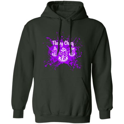 Navy Chief Purple Paint Pullover Hoodie
