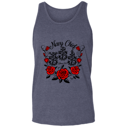 Navy Chief Rose Unisex Tank