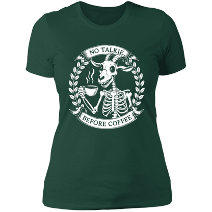 No Talkie Before Coffee Ladies'  T-Shirt