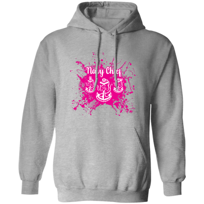 Navy Chief Pink Paint Pullover Hoodie