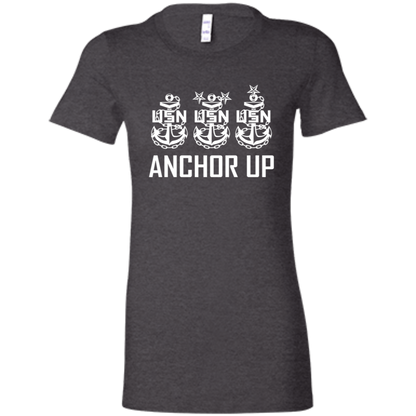 Anchor Up White Design  Ladies' Favorite T-Shirt