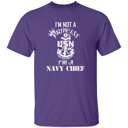 I'm not a Princess White Design 5.3 oz. T-Shirt