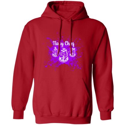 Navy Chief Purple Paint Pullover Hoodie