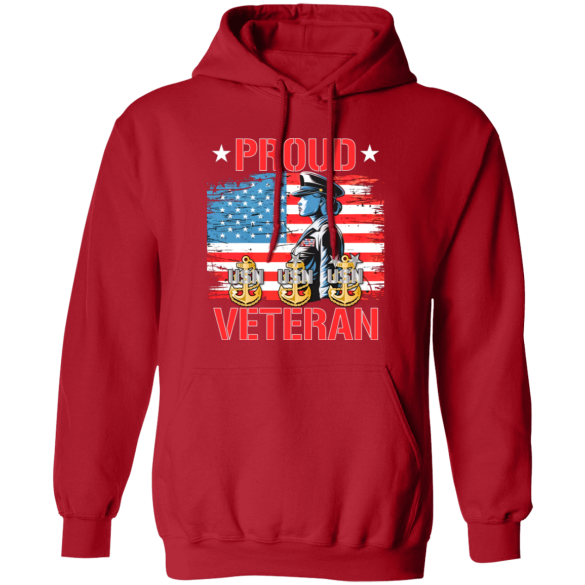 Proud Veteran Pullover Hoodie