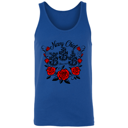 Navy Chief Rose Unisex Tank