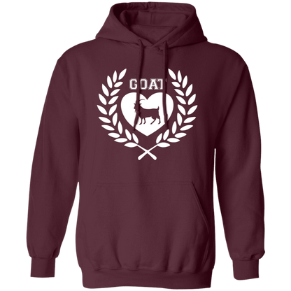 Goat Wreath White Pullover Hoodie