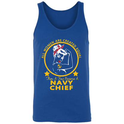 Navy Girl Chief Gold Unisex Tank