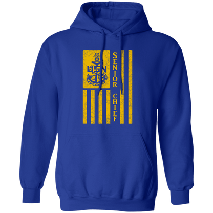 Senior Chief Flag Gold Pullover Hoodie