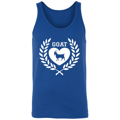Goat Wreath White Unisex Tank