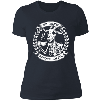 No Talkie Before Coffee Ladies'  T-Shirt