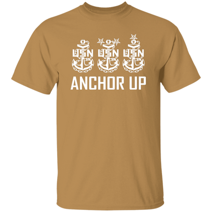 Anchor Up White Design  5.3 oz. T-Shirt