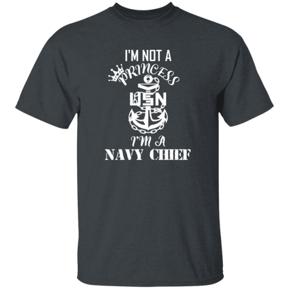I'm not a Princess White Design 5.3 oz. T-Shirt