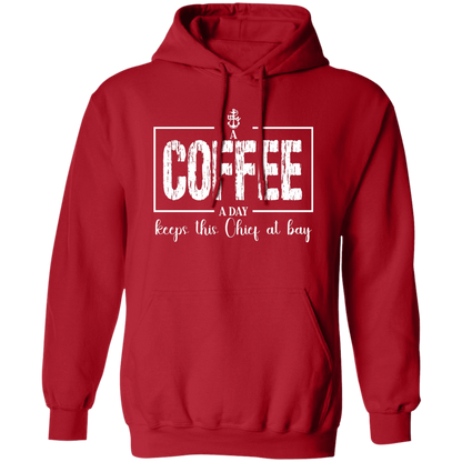 A Coffee a Day White Design Pullover Hoodie