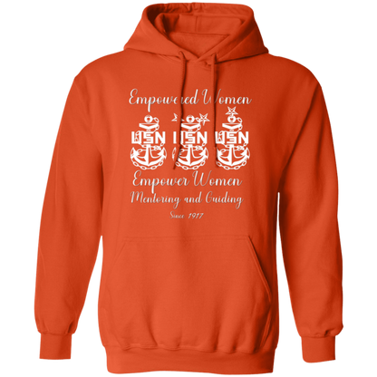 Empowered Women White Design Pullover Hoodie